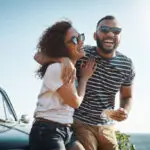 Happy business owner after settling their business car loan